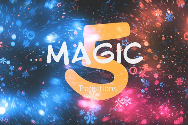 【PR模板】第五套 19个唯美漂亮魔法粒子转场过渡PR预设+视频素材 Magic Transitions 5