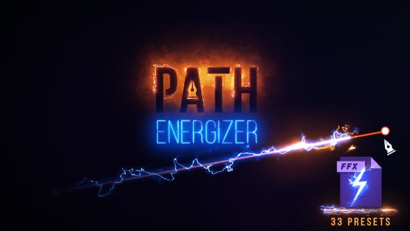 【AE预设】能量线条激光电流特效动画效果AE预设 Path Energizer