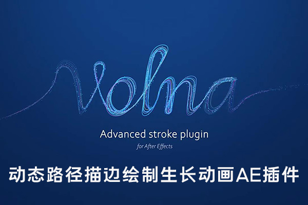 【AE插件】动态线条路径描边绘制生长动画 Volna v1.3 Win中文版 + 使用教程