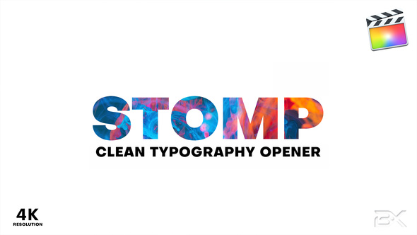 【FCPX模板】简洁活泼动感文字标题快闪开场片头动画 Clean Stomp Opener