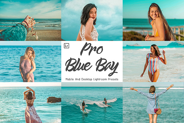 【LR预设】沙滩海滩四色蓝旅拍风光Lightroom预设手机APP调色滤镜 10 ProBlue Bay Mobile & Lightroom