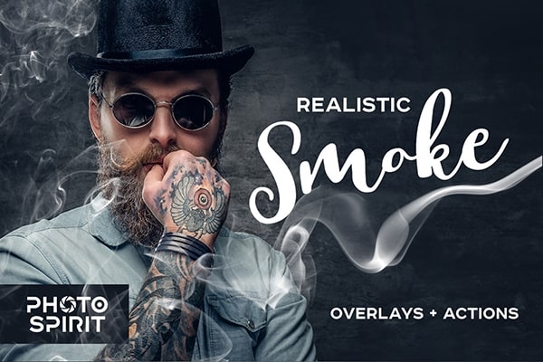 【图片素材】56张逼真的香烟青烟烟雾图片素材+PS动作 Realistic Smoke Overlays Photoshop
