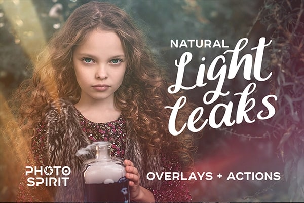 【图片素材】99张自然光线漏光效果叠加图片素材+PS动作 Natural Light Leaks Overlays