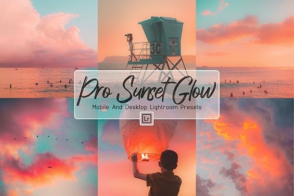 【LR预设】10款黄昏时段火烧云夕阳辉光人像LR预设APP预设 Pro Sunset Glow Desktop And Mobile Lightroom Presets