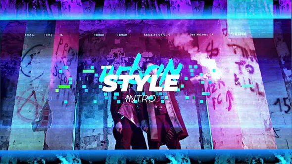 【FCPX模板】赛博朋克科技动感开场片头动画 Cyberpunk Intro