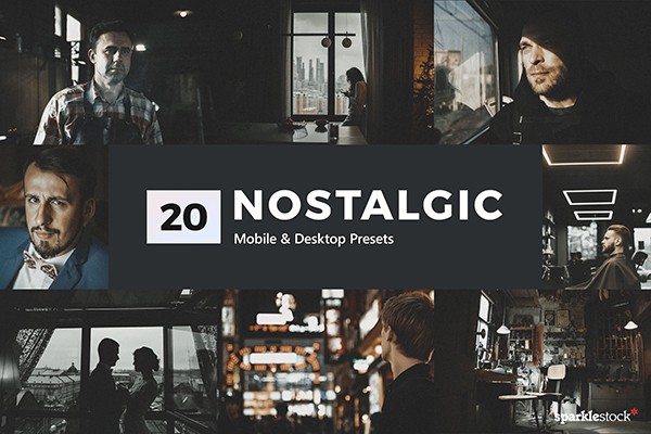 【调色预设】20款怀旧电影胶片Lightroom预设手机LR调色和LUT预设 Nostalgic Lightroom Presets & LUT