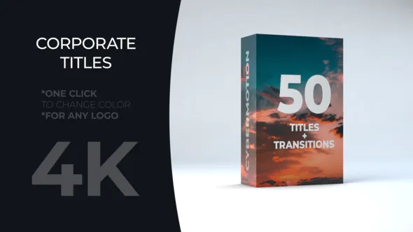 【AE模板】50个简单的动态图形转场过渡和文字标题动画预设 Titles and Transitions