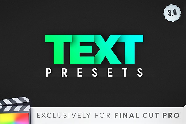 【FCPX插件】350个简单实用缓入缓出文字标题动作预设 LenoFX – Text Presets 3.0