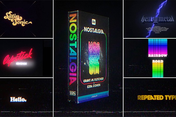 【AE模板】30个复古VHS怀旧文字标题动画 Ezra Cohen – Nostalgia