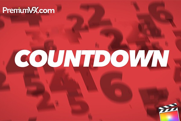 【FCPX插件】65组潮流时尚数字倒计时视频开场标题动画 PremiumVFX – Countdown