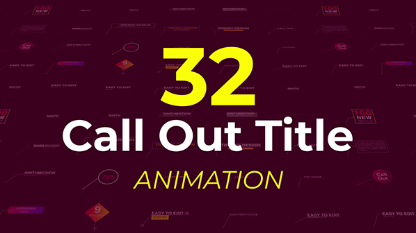 【AE模板】32个指示线呼出文字标题展示介绍动画 Call Out Title Pack