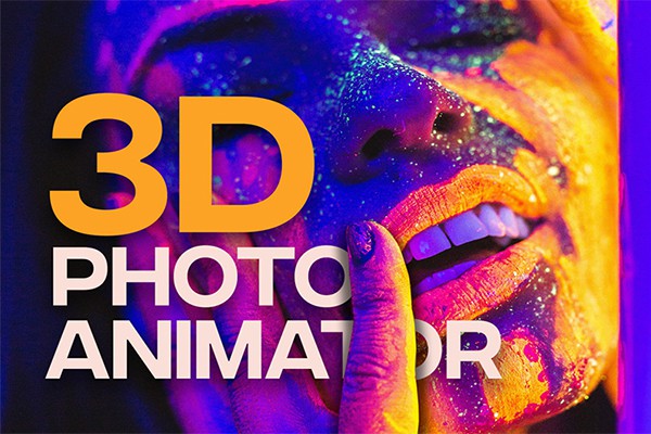 【达芬奇模板】2D静态照片转3D空间摄像机推拉景深动态场景模板 3D Photo Animator