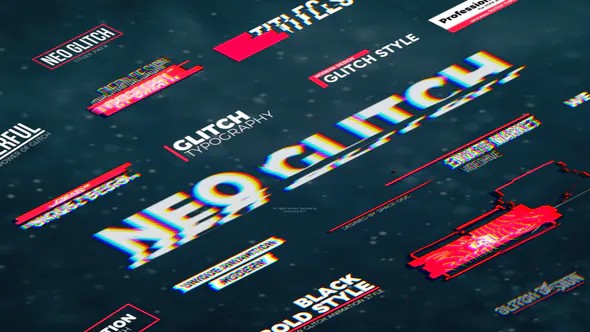 【FCPX插件】20个故障干扰文字标题动画 Neo Glitch Titles
