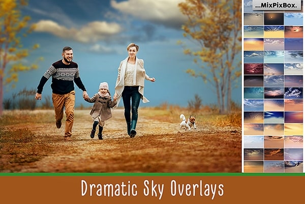 【图片素材】60张戏剧性壮丽天空背景摄影后期图片叠加素材 Dramatic Sky Overlays