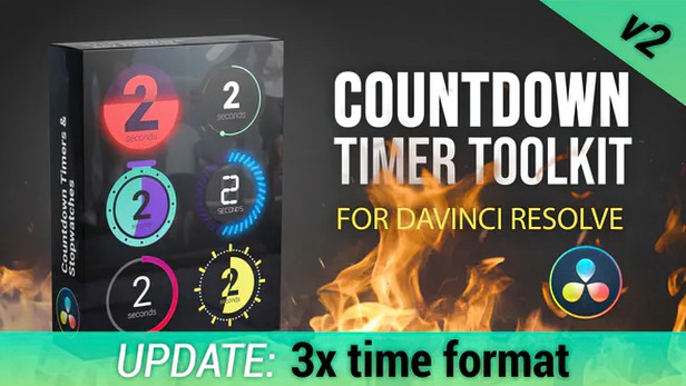 【达芬奇模板】企业商务活动开场倒计时倒数计时器预设工具包 Countdown Timer Toolkit