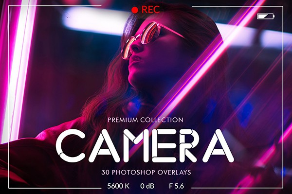 【图片素材】30张相机拍摄录像取景框对焦照片叠加PNG图片素材 Camera Photoshop Overlays