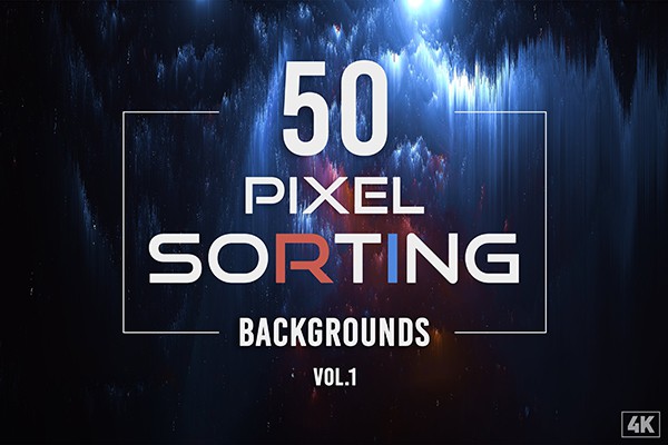 【图片素材】50张精美抽象空间像素排列高清背景图片素材 50 Pixel Sorting Backgrounds-Vol.1