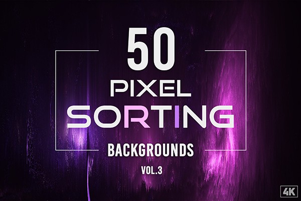 【图片素材】50张精美抽象空间像素排列高清背景图片素材 50 Pixel Sorting Backgrounds-Vol.3