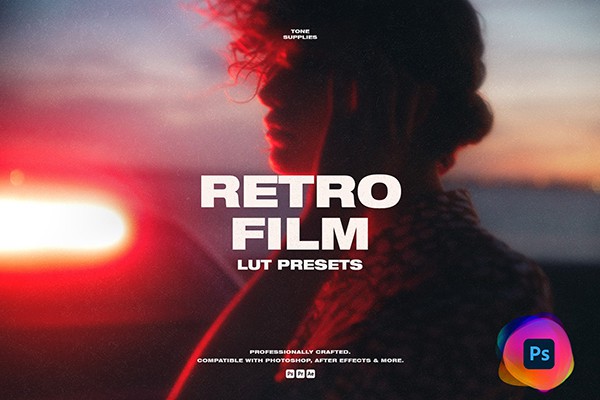 【调色预设】10个专业颜色分级复古胶片LUT预设 Retro Film LUT Presets Photoshop