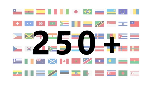 【AE模板】250多个世界各国地区旗帜图标动画 250+ Country Flags Icons