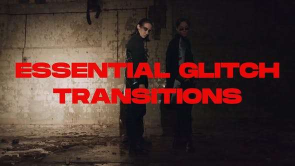 【达芬奇模板】40种实用故障干扰花屏色散转场预设 Essential Glitch Transitions for DaVinci Resolve