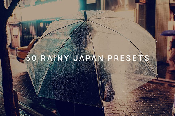 【调色预设】50个日本雨夜街头灯光哑光Lightroom预设LUT视频调色预设 50 Rainy Japan Lightroom Presets