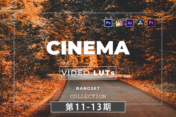 【调色预设】电影视频Vlog专业色彩调色预设LUT视频预设 第11-13期 Bangset Cinema Video LUTs Pack 11-13