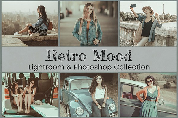 【调色预设】18款复古胶片宝丽来VSCO电影人像Lightroom预设 Retro Lightroom Photoshop Preset LUT
