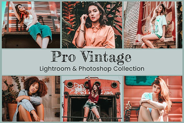 【调色预设】20款老式复古胶片人像摄影Lightroom预设及LUT预设 Vintage Lightroom Photoshop LUTs