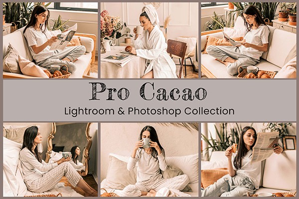 【调色预设】12款复古巧克力咖啡焦糖温暖人像Lightroom预设及LUT预设 Cacao Lightroom Photoshop LUTs