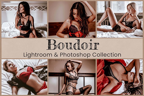 【调色预设】12个高端私密闺房人像魅力肤色调色Lightroom预设LUT预设 Boudoir Lightroom Photoshop ACR LUTs
