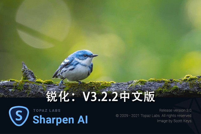 【软件/PS插件】人工智能图片锐化清晰处理软件/PS插件 Topaz Sharpen AI v3.2.2 Win/Mac汉化版