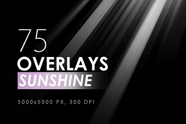 【图片素材】75张太阳光耶稣光云层光窗户光效PS叠加合成素材 75 Sunshine Overlays