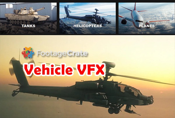 【4K视频素材】94个坦克武装直升机战斗开火客机飞行警示光效动画4K视频素材含透明通道 Production Crate – HD & 4K Vehicle VFX
