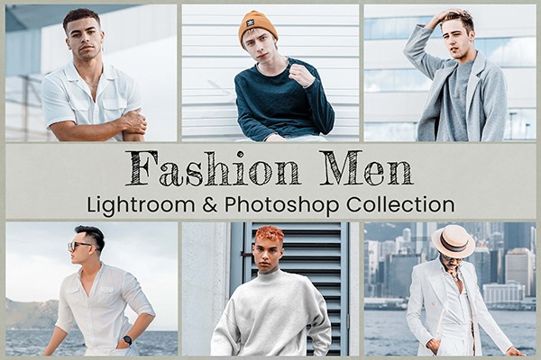 【调色预设】11款干净明亮清爽通透时尚男士摄影Lightroom预设LUT预设 Fashion Men Lightroom Photoshop LUTs
