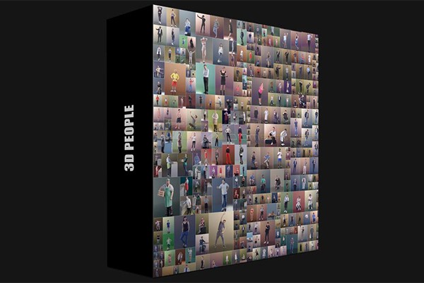 【C4D模型】458个C4D三维扫描人物姿势模型合集 3D PEOPLE – Mega Collection for Cinema 4D 完整版