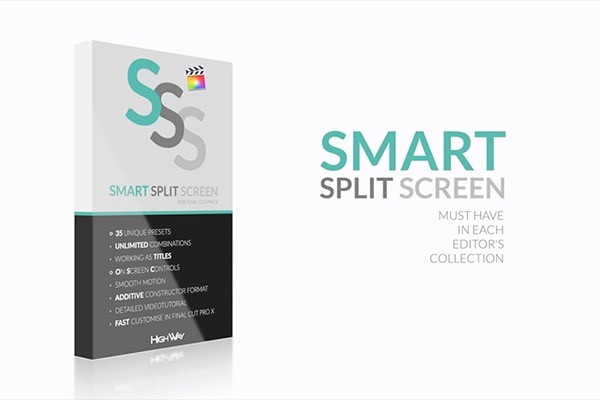 【FCPX插件】35种动态视频划像智能分屏动画预设 Smart Split Screen + 使用教程