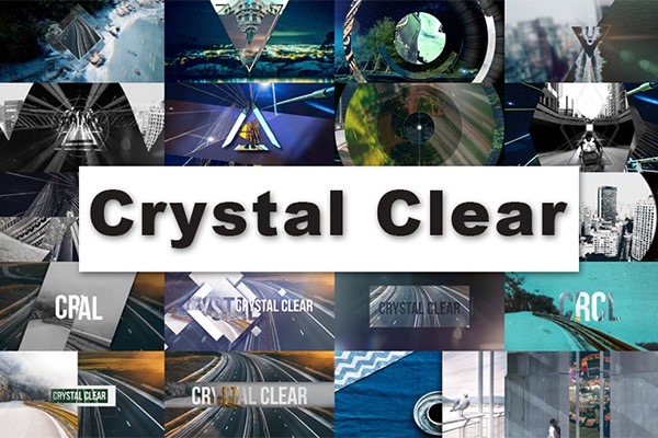 【FCPX插件】69个几何图形遮挡文字标题转场分屏动画效果 Crystal Clear