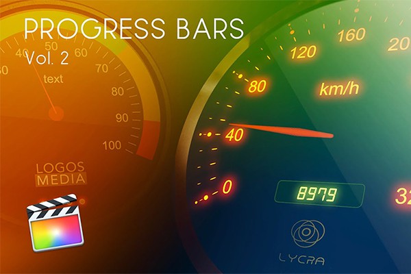 【FCPX插件】28组时尚进度条图表百分比数字显示动画模板 Luca Visual FX – Progress Bars v2