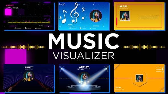 【AE模板】动感酷炫音频可视化封面设计介绍动画 Music Visualizer Pack