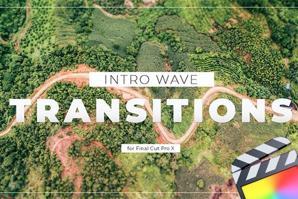 【FCPX插件】10组波浪图形过渡转场动画 Intro Wave Transitions for FCPX