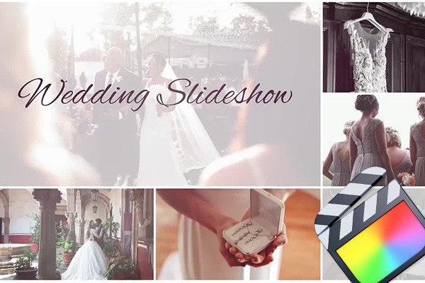 【FCPX模板】浪漫婚礼爱情照片相册幻灯片组合展示片头模板 Wedding Slideshow