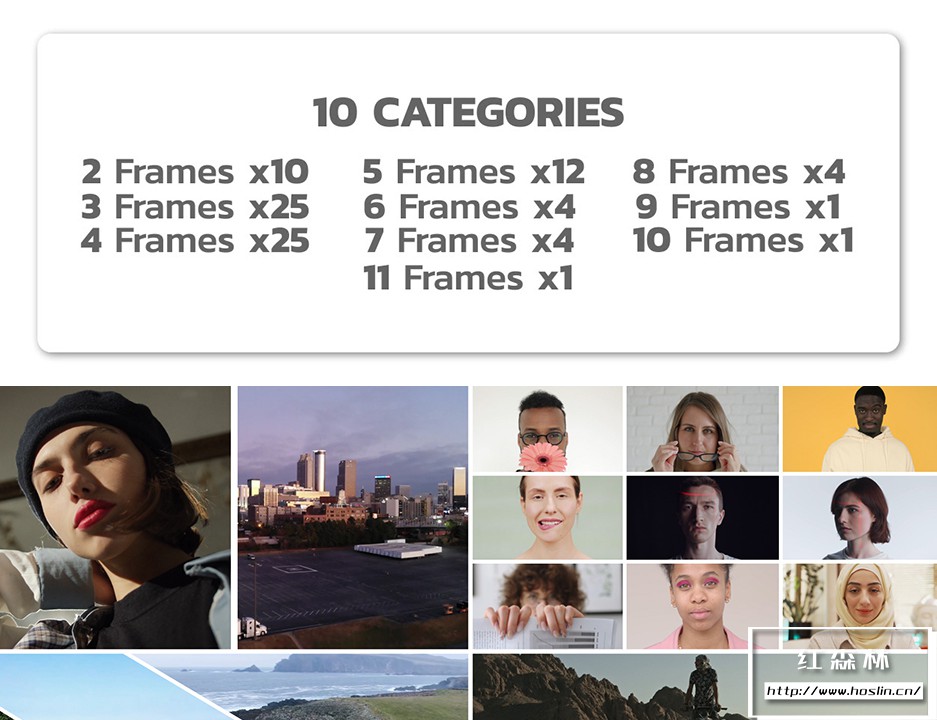 【FCPX插件】86个多种网格排版动态分屏预设效果插件汉化中文版 Multi screen frames library插图(1)