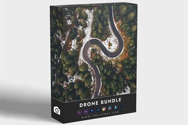 【调色预设】终极无人机航拍风光大片后期调色LUT预设12套合集 支持LR/AE/PR/PS/达芬奇/SG等 Drone Bundle – Thelutbay