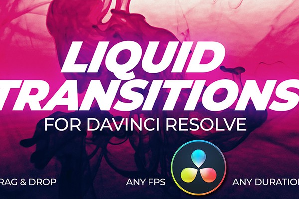 【达芬奇模板】15种卡通液体图形动画转场过渡效果动画 Liquid Transitions