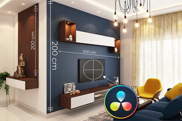 【达芬奇模板】11个长宽高线条测量尺寸标注动画 Measurement Lines