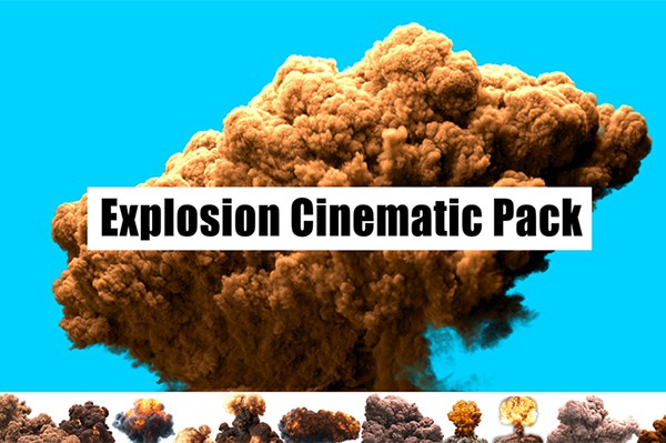 【视频素材】13组战争影视动作片爆炸特效动画 Cinematic Explosions Pack 含透明通道