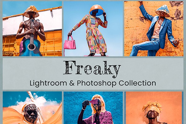 【LR预设】10款明亮时尚人像流行色彩后期调色Lightroom预设 Freaky Lightroom Presets Photoshop