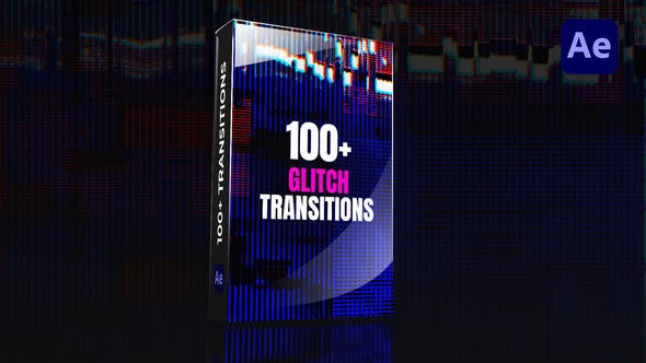 【AE脚本】100种画面故障损坏干扰破损抖动摇晃转场过渡预设 Glitch Transitions