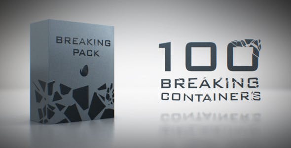 【AE模板】100种随机破碎分裂销毁破坏特效动画 Breaking Pack